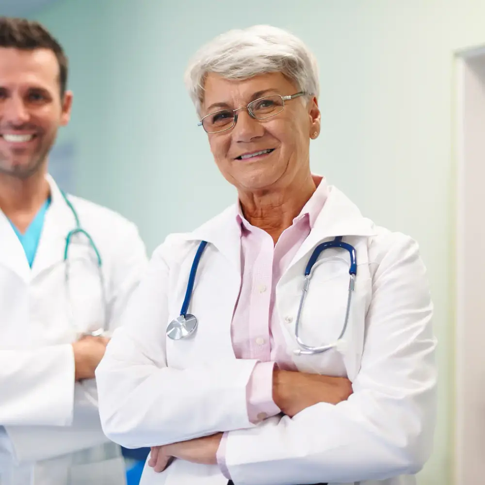 Portrait of medical personnel in a hospital
